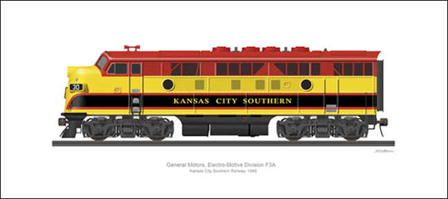 EMD F3A Kansas Cit Southern Railway, 1949