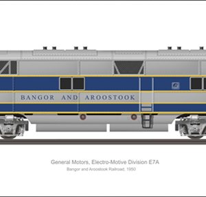 EMD E7A Bangor and Aroostook Raiload