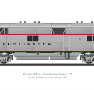 EMD E7A Burlington