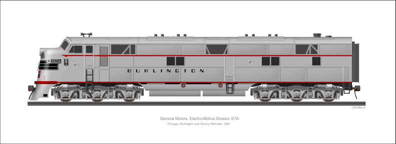 EMD E7A Burlington