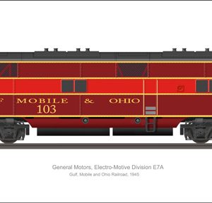 EMD E7A Gulf Mobile and Ohio