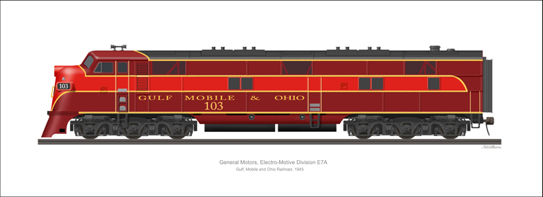 EMD E7A Gulf Mobile and Ohio