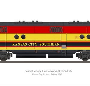 EMD E7A Kansas City Southern