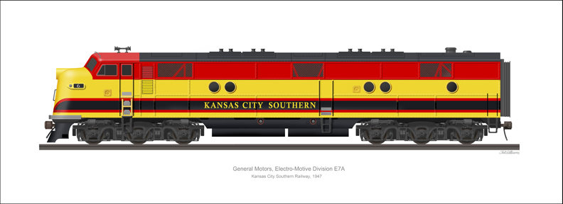 EMD E7A Kansas City Southern