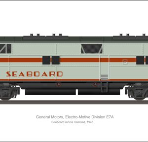 EMD E7A SEABOARD (mint green livery)