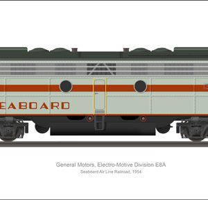 EMD E8A SEABOARD (mint green livery)