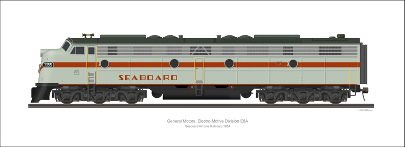 EMD E8A SEABOARD (mint green livery)